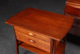 beautiful end table with shelf and drawers, Teak