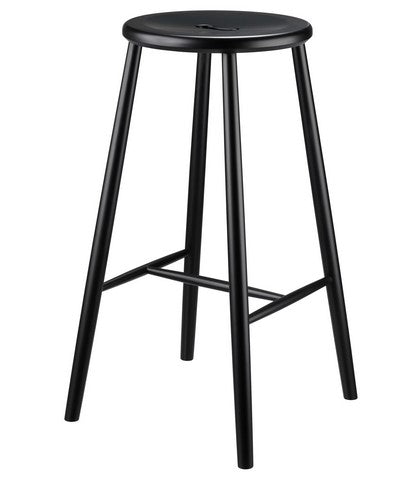 black stools, designed for FDB Denmark by Bjoge Mogensen
