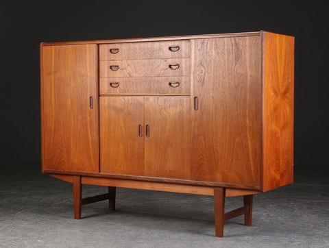 Teak highboard, Danish furniture manufacturer, 1960s