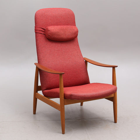Solid teak ,  ergonomic, highback  Easy chair, Danish
