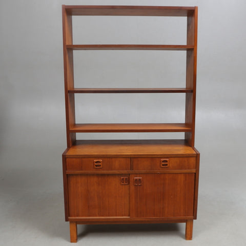 Teak cabinet / bookshelf combination