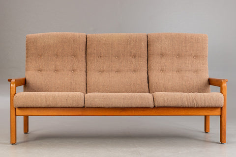 seating group. Teak sofa + 2 armchairs. Denmark, 1960s By EMC, Denmark