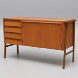 SIDEBOARD, teak, with a pull out Desk/tray, 1950s/60s.