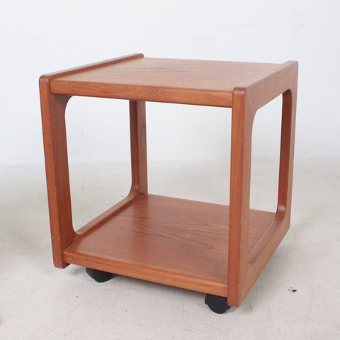 Teak End table/Cart