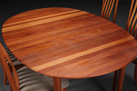 Solid mahogany dining table for K. Höffer Larsen and Brdr. Andersen.