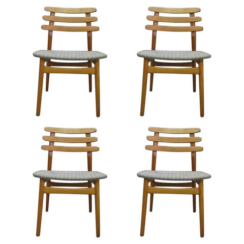 White Oak Ladder Back Dining Chairs by Poul Volther