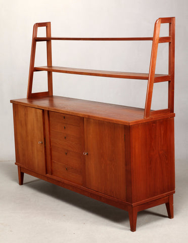 Teak Sideboard with Top Shelves