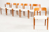 Niels O. Moller Dining Chairs. Model 75.