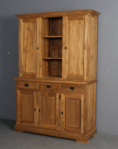 Two-part bookcase made of teak