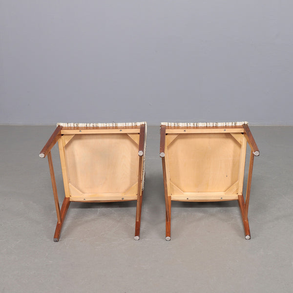 4 Walnut chairs, byTroeds, Bjärnum, 1960s.