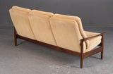 H. W. Klein for Bramin. Mahogany sofa, two armchairs and footstool