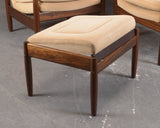 H. W. Klein for Bramin. Mahogany sofa, two armchairs and footstool