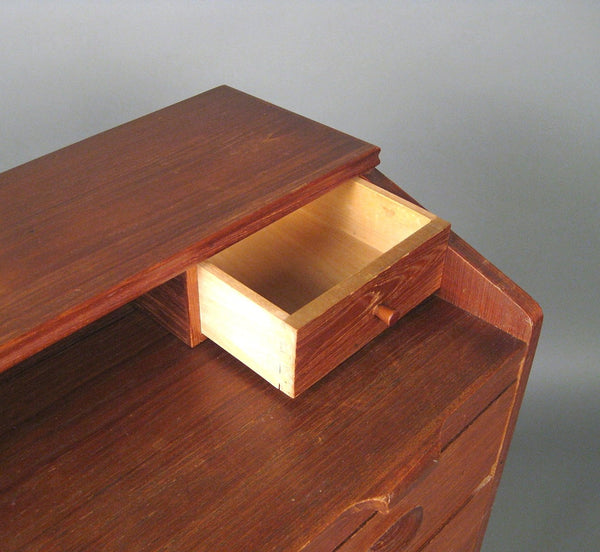 Danish furniture architect, 1960s secretary desk in teak Danish furniture architect,