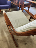 Solid teak Rocking chair by Huber. Made in Canada,60's