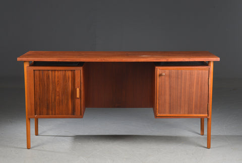 Teak desk, Danish furniture manufacturer.