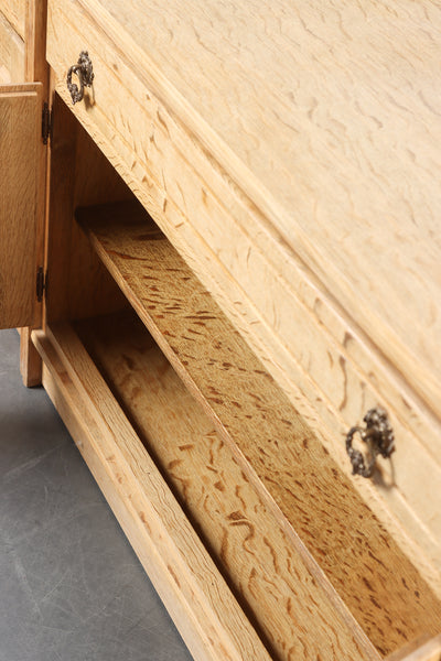 Six OAK sideboards / CABINETS in Kjærnulf style, 1960-70s.