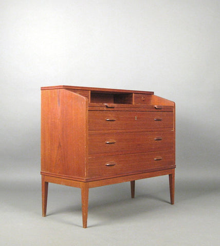 Danish furniture architect, 1960s secretary desk in teak Danish furniture architect,