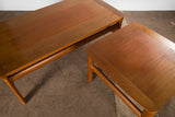 Mixed lot of side TEAK tables / newspaper holders, Komfort and Sallin Stolefabrik, Denmark.