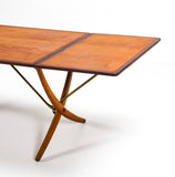 H.J. Wegner. 'Sable table'. Dining table, model AT-304, teak/oak