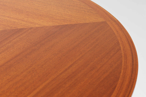 Large mahogany dining table. 'Embassy' dining table, round mahogany table