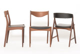 Five dining table chairs made of teak, beech etc. Danish furniture manufacturer.