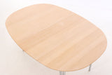 Solid beech dining table with extension , Ansager Furniture.