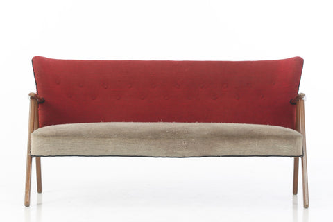 Freestanding beech sofa, mid-20th century