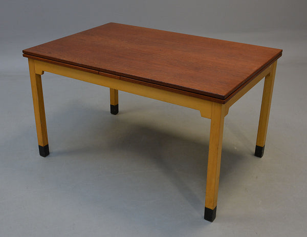 Teak and beech Dining table with 2 extension. By Bjerringbro Sawmill.