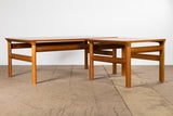 Mixed lot of side TEAK tables / newspaper holders, Komfort and Sallin Stolefabrik, Denmark.