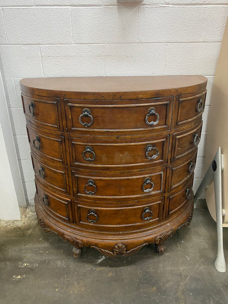Half moon rosewood wall unit