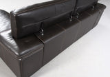 Natuzzi. Large two-person sofa, brown leather