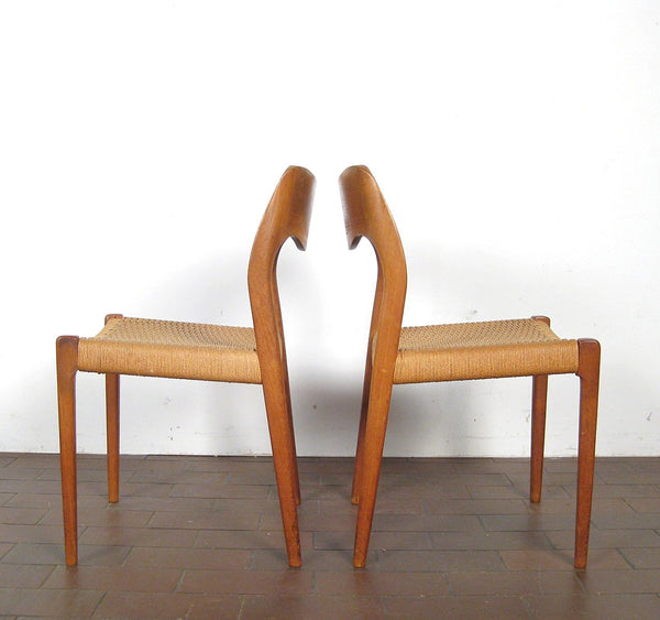 Niels O. Møller,solid teak chairs model no. 71
