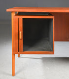 Teak desk, Danish furniture manufacturer.