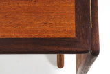 H.J. Wegner. 'Sable table'. Dining table, model AT-304, teak/oak