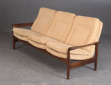 H. W. Klein for Bramin. Mahogany sofa, two armchairs and footstool