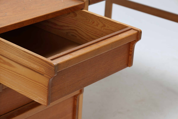 Pine and teak desk, Sune Fromell for KF-Möbel: 1960s-70s