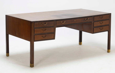 Ole Wanscher (1903-1985) for A. J. Iversen: Free-standing wengé desk, mid-20th century