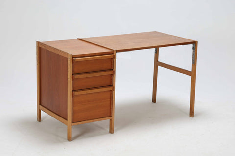 Pine and teak desk, Sune Fromell for KF-Möbel: 1960s-70s