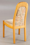 Holstebro furniture factory. 4 Solid Teak, upholstered dining chairs.
