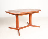 Glostrup, extendable table/dining table,Solid teak, Denmark, 1970s.