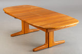 Solid teak, height adjustable coffee / Dining table, with a self storing  leaf