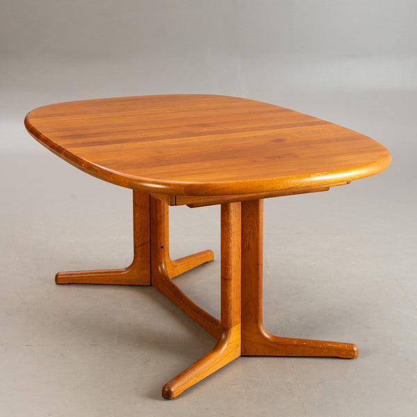Glostrup. Large Solid Teak dining table, extendable. Denmark, 1960s.