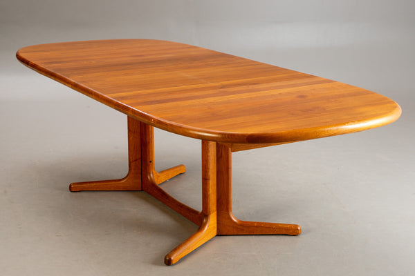Glostrup. Large Solid Teak dining table, extendable. Denmark, 1960s.