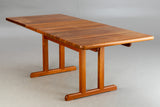 Solid teak rectangular Dining table with 2 leaves