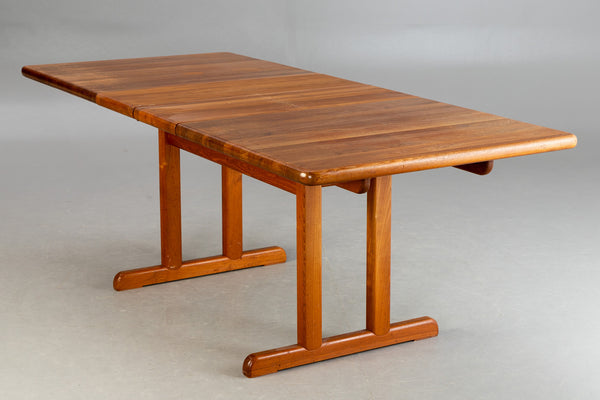 Solid teak rectangular Dining table with 2 leaves