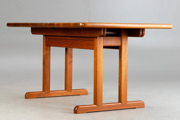 Solid teak rectangular Dining table with 2 leaves