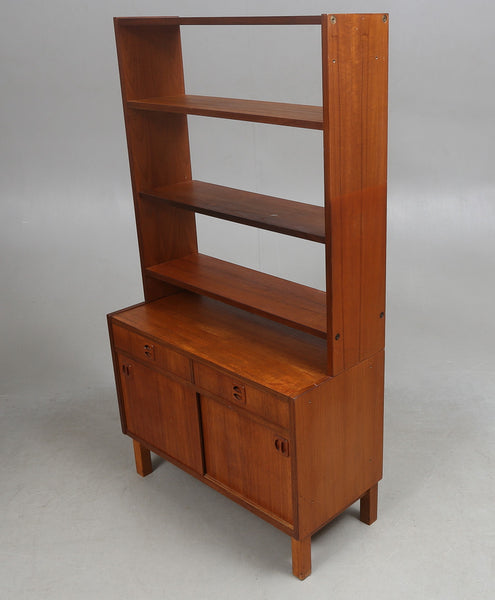 Teak cabinet / bookshelf combination