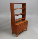 Teak cabinet / bookshelf combination
