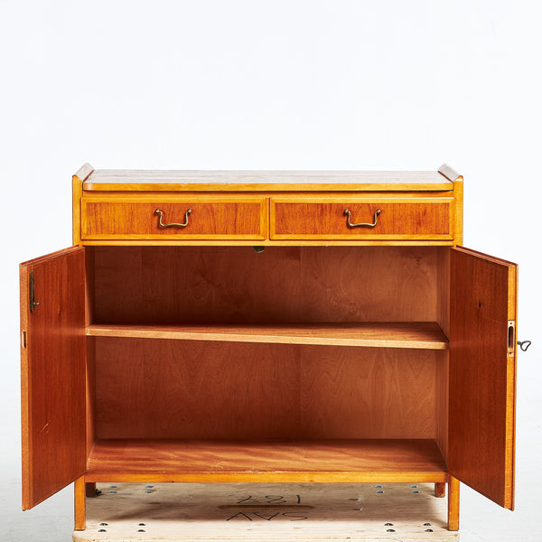 CABINET, everything. media furniture, mid-20th century, pull-out desk, teak.