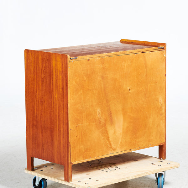 CABINET, everything. media furniture, mid-20th century, pull-out desk, teak.